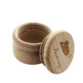 Caja de dientes en madera redonda Caja de dientes en madera redonda