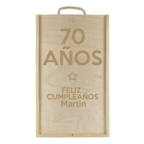 Caja de vino cumpleaos personalizada 2 botellas