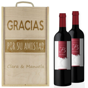Caja de vino grfica personalizada 2 botellas