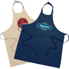 Delantal 100% Algodn Personalizado Sello en Color
