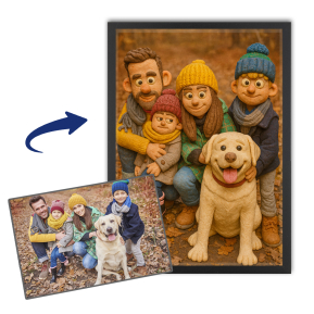 Caricatura estilo plastilina a partir de una foto