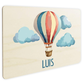 Placa de puerta globo aerosttico personalizada
