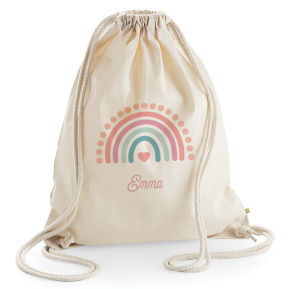 Mochila de algodn con nombre y arcoris
