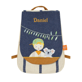 Mochila infantil personalizada con diseo de nio y koala