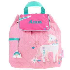 Mochila personalizada con unicornio rosa