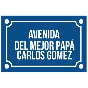 Placa de calle en acrlico para el exterior
