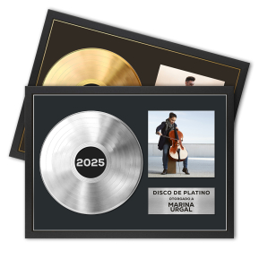 Pster enmarcado con disco de oro o platino personalizado con foto