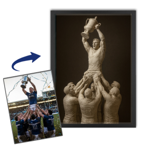 Retrato estilo estatua de mrmol a partir de una foto