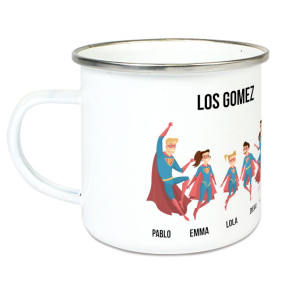 Taza esmaltada personalizada súper héroe Taza esmaltada personalizada súper héroe