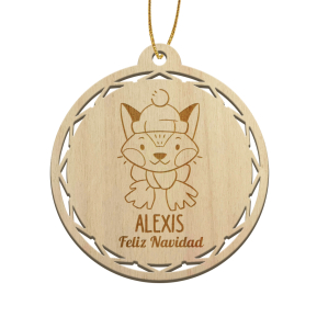 Bola de Navidad de madera personalizada para nios