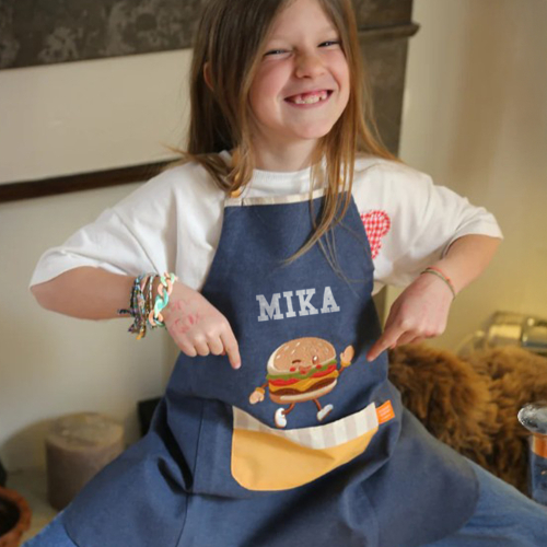 Delantal infantil personalizado Hamburger