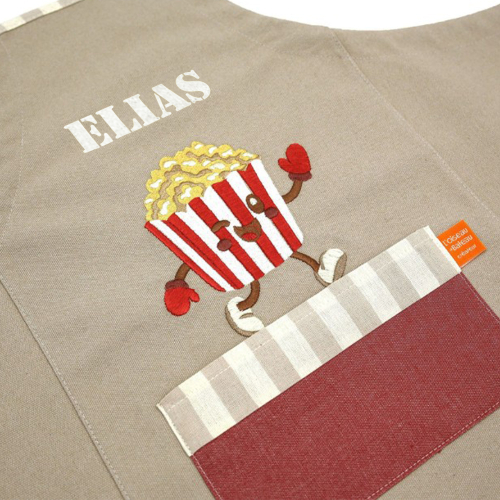 Delantal infantil personalizado Palomitas Delantal infantil personalizado Palomitas
