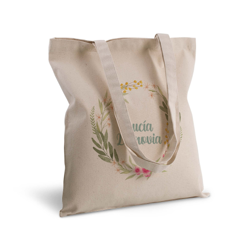 Bolsa de algodón con corona floral
