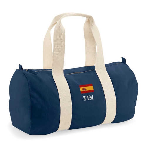 Bolsa de deporte personalizada con nombre y bandera