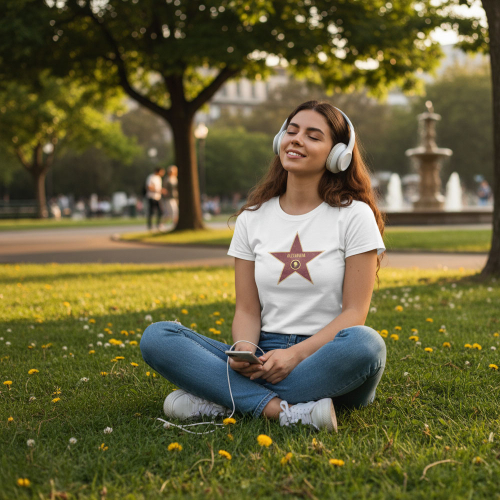 Camiseta estrella del Paseo de la Fama 100% algodón orgánico