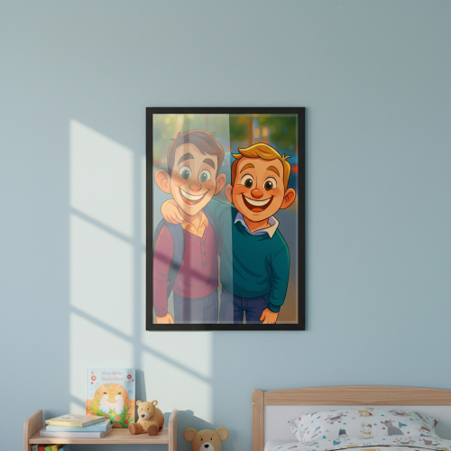 Caricatura humorística basada en una foto