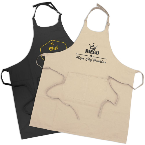 Delantal 100% algodón bordado sello Delantal 100% algodón bordado sello