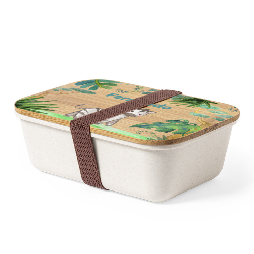 Fiambrera infantil con diseño sabana personalizado