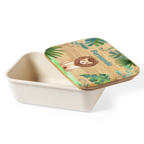 Fiambrera infantil con diseño sabana personalizado