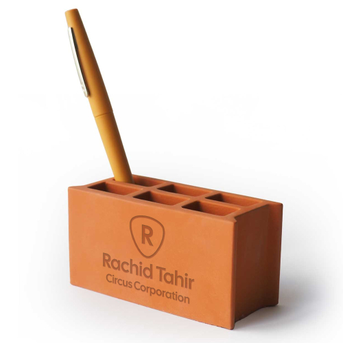 Porta lápices de bloque grabado Porta lápices de bloque grabado