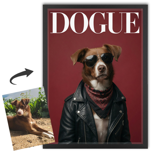 Portada de la revista DOGUE a partir de una foto Portada de la revista DOGUE a partir de una foto