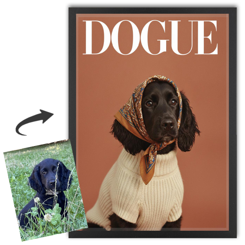 Portada de la revista DOGUE a partir de una foto Portada de la revista DOGUE a partir de una foto