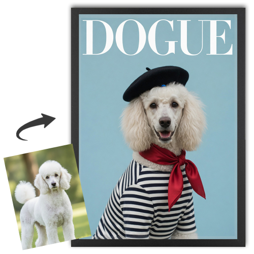 Portada de la revista DOGUE a partir de una foto Portada de la revista DOGUE a partir de una foto