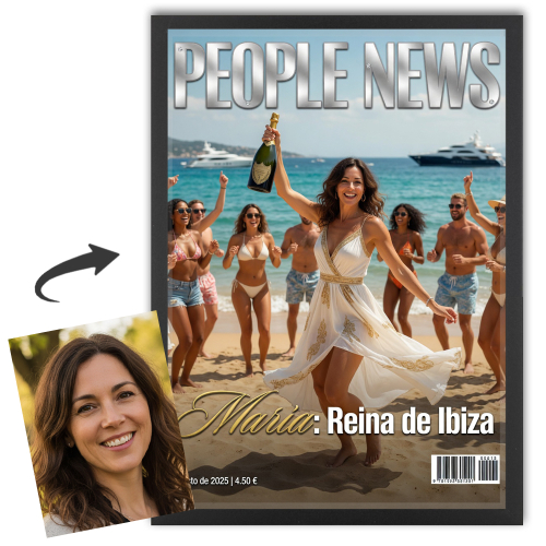 Portada de la revista People News generada por IA
