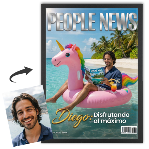 Portada de la revista People News generada por IA