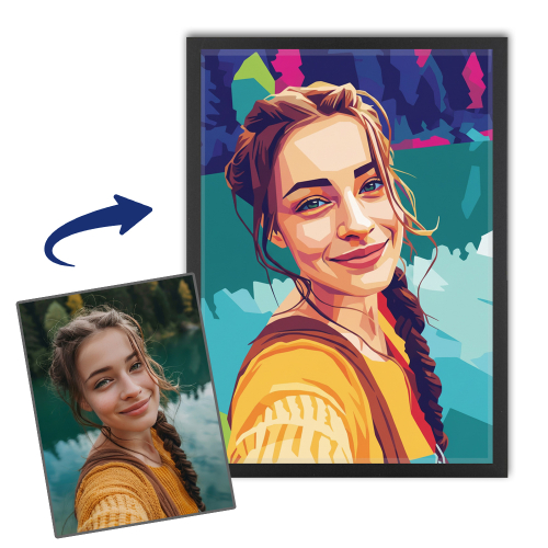 Retrato al estilo pop art WPAP a partir de una foto