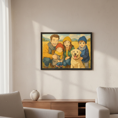 Retrato de estilo cine de animación japonés a partir de una foto