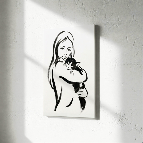 Retrato artístico en estilo tinta china Retrato artístico en estilo tinta china