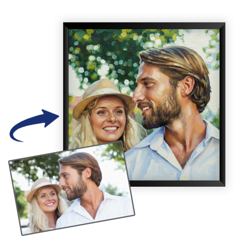 Retrato con estilo de pintura al óleo a partir de una foto Retrato con estilo de pintura al óleo a partir de una foto
