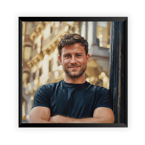 Retrato con estilo de pintura al óleo a partir de una foto Retrato con estilo de pintura al óleo a partir de una foto