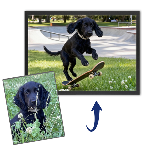 Retrato de animales bien educados a partir de una foto