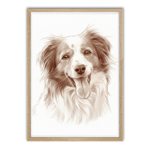 Retrato con estilo de dibujo en sepia a partir de una foto Retrato con estilo de dibujo en sepia a partir de una foto