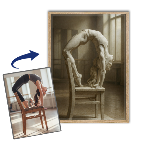 Retrato estilo estatua de mármol a partir de una foto