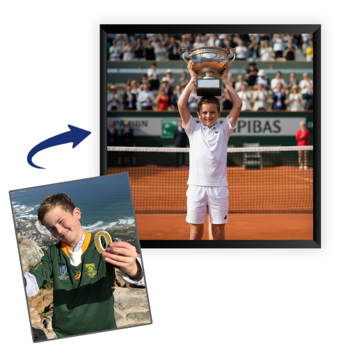 Retrato personalizado de leyenda del deporte