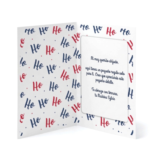 Tarjeta de felicitación navideña Hohoho Tarjeta de felicitación navideña Hohoho