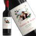 Botella de vino personalizada con foto y decoraci&oacute;n campestre
