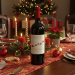 Botella de vino de Navidad