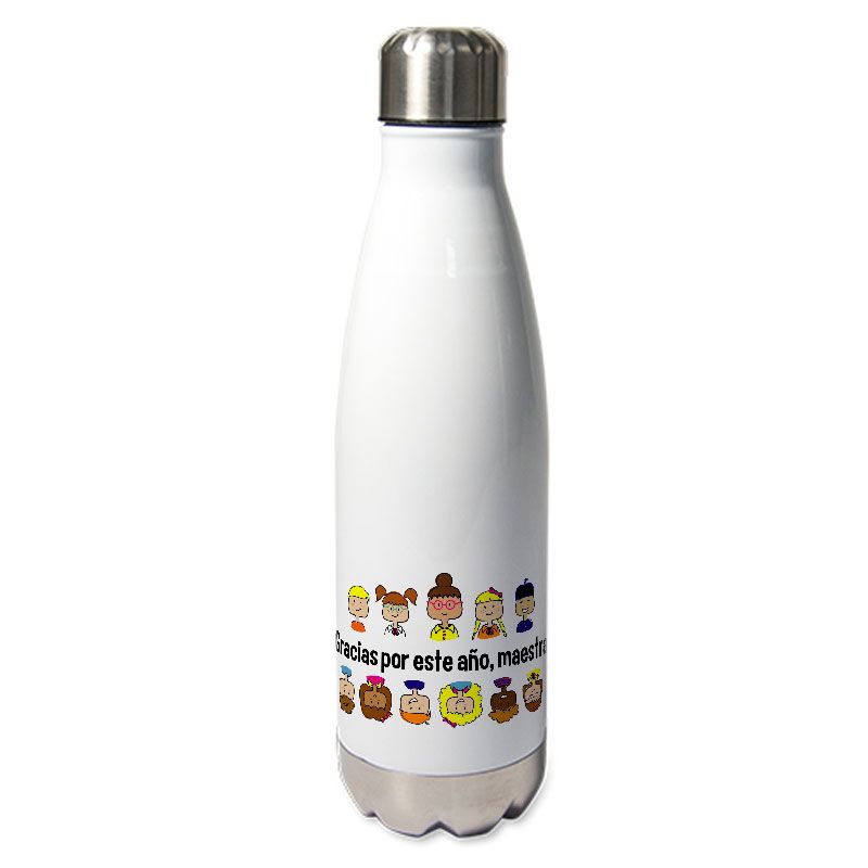 Botella Acero Personalizada Profe Regalos originales para maestros