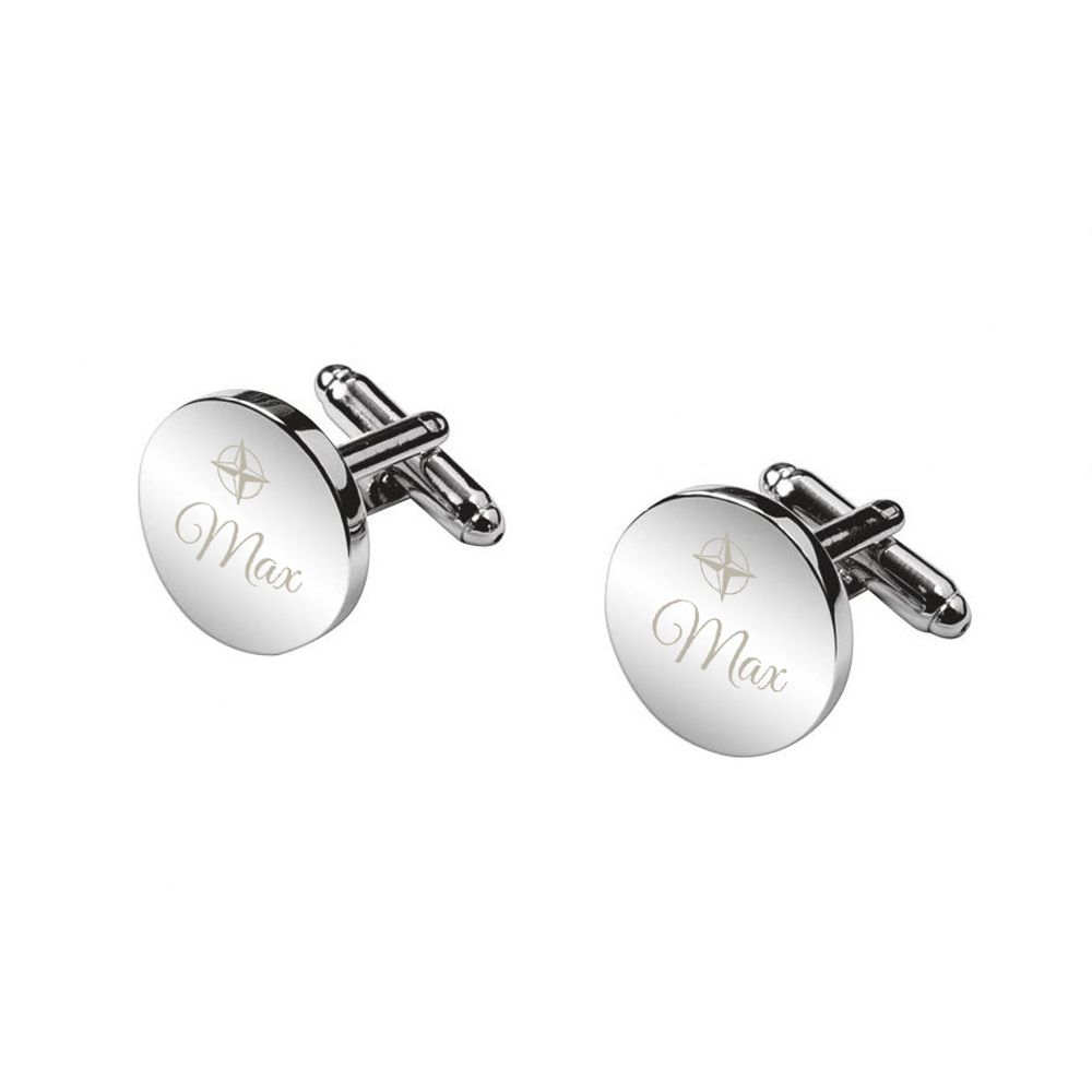 Gemelos personalizados bañados en plata Gemelos personalizados bañados en plata
