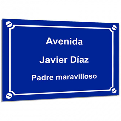 Placa de calle personalizada