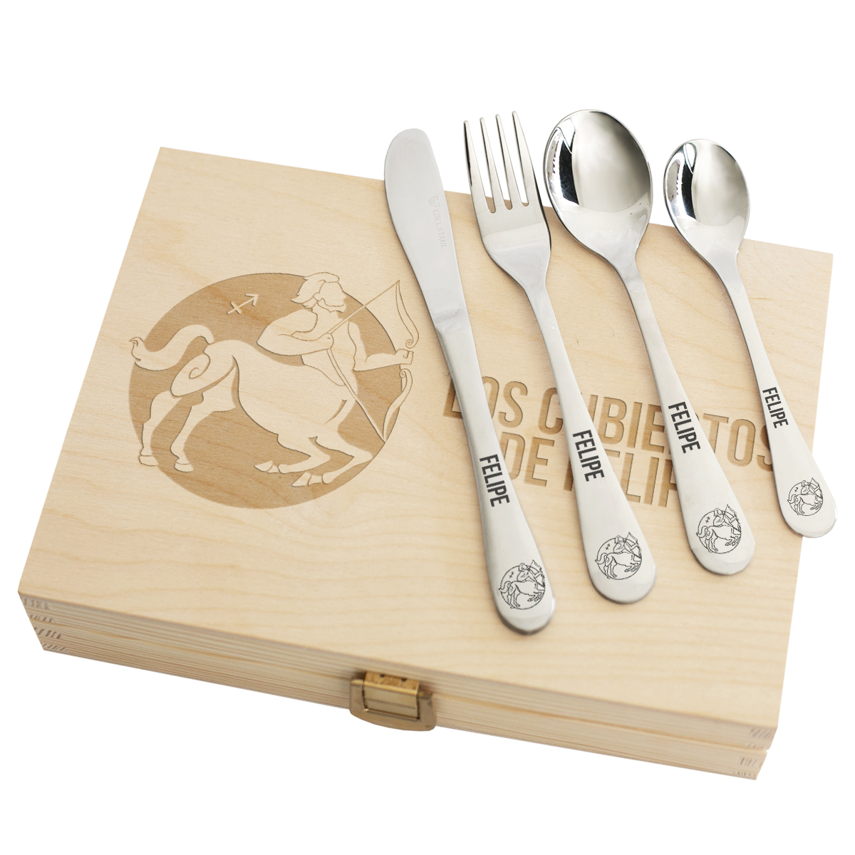 Cubiertos para nios personalizados Signo astrolgico