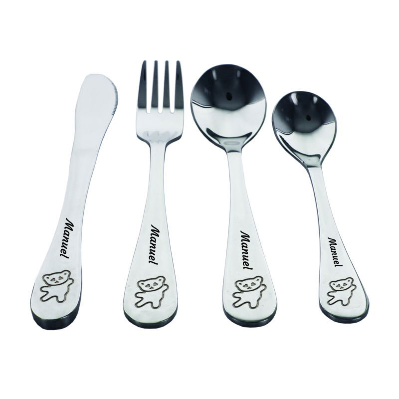 Cubiertos para niños personalizados con nombre