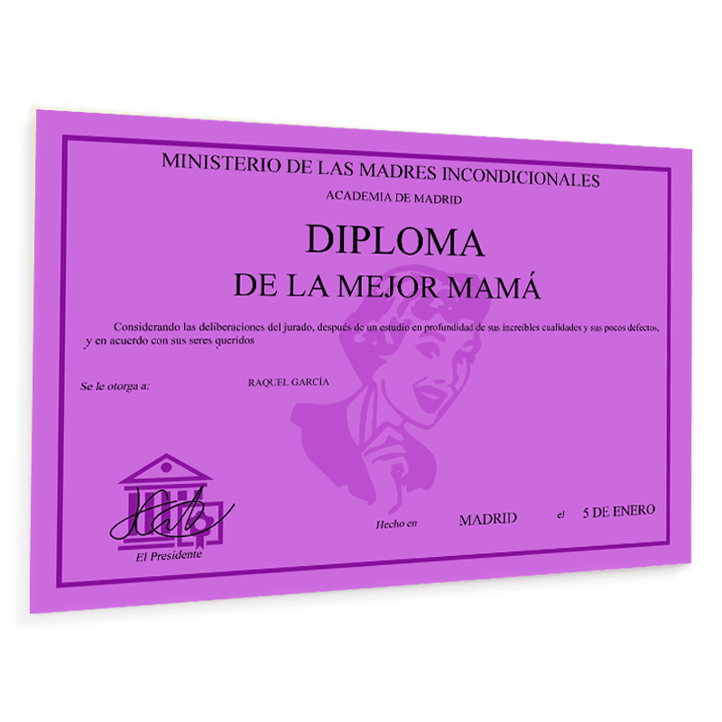 El diploma personalizado