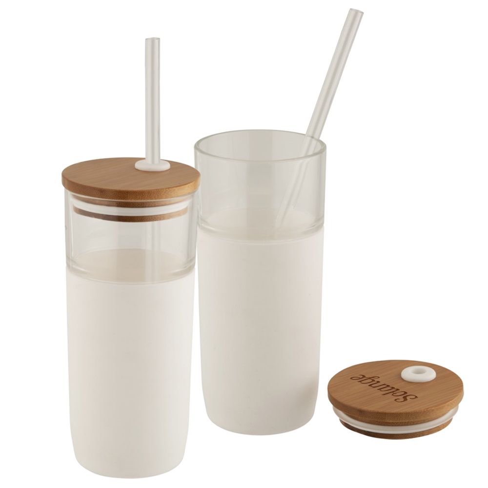 Vaso De Vidrio Con Tapa Personalizada