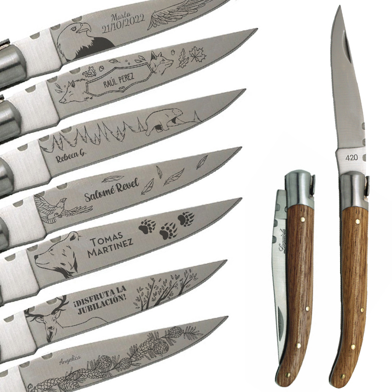 Navaja Laguiole personalizada Naturaleza salvaje