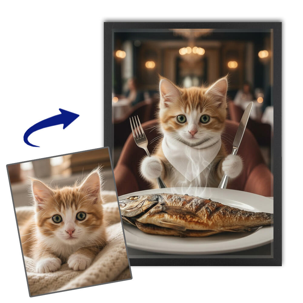 Retrato de animales bien educados a partir de una foto